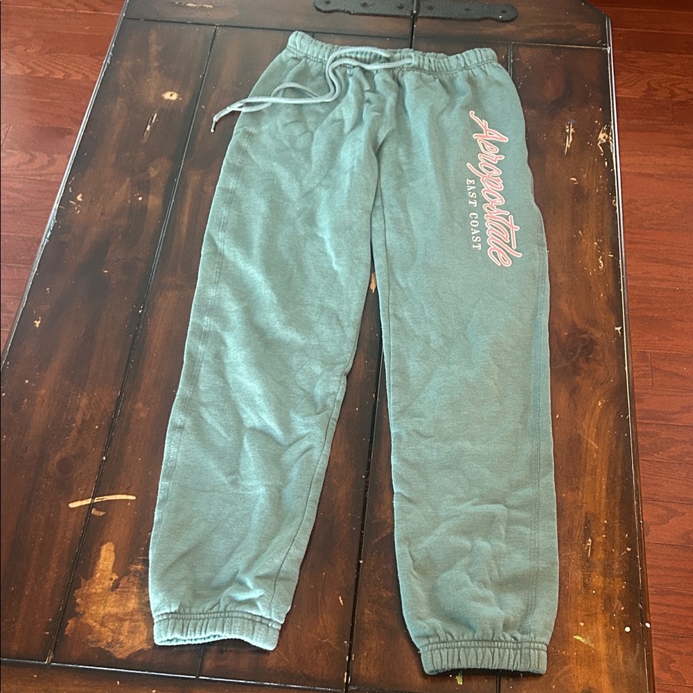 Aeropostale Teal Joggers with Pink Logo
